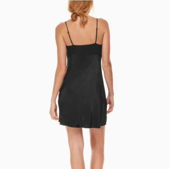 SUNDAY BEST Bonsoir Dress Satin Light Blue Mini Large Aritzia - Picture 8 of 10